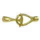 Metal kapitel clasp 45mm for Ø 6mm cord/leather - Gold